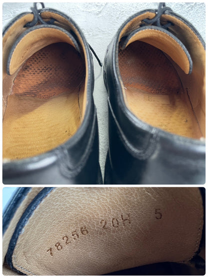 [Good Condition] Paraboot CHAMBORD U-Tip Wingtip Boots, Black, NOIR, UK5, Size 23.5cm [W3462]