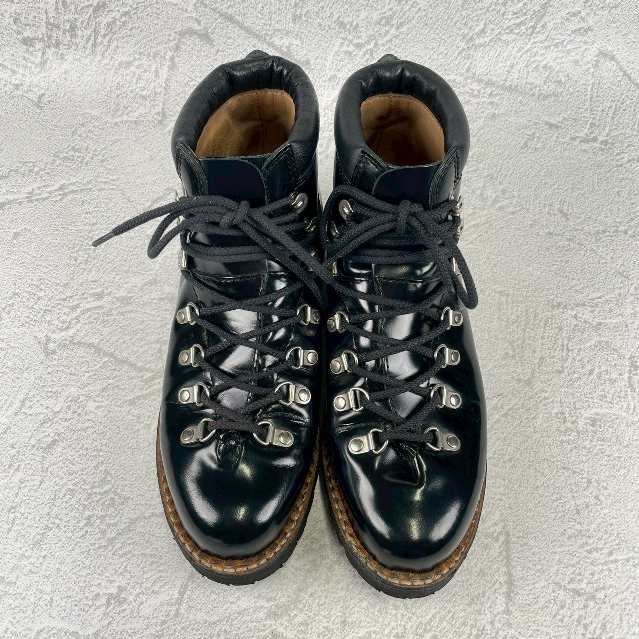 [Excellent Condition] Paraboot AVORIAZ Trekking Boots in Black, Glass Scarf, UK7 (Size 25.5cm), Exclusive to UNITED ARROWS [W3467]