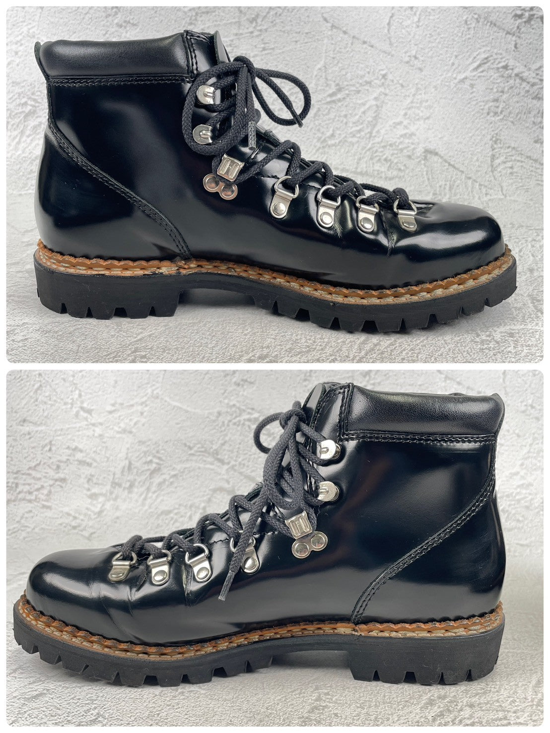 [Excellent Condition] Paraboot AVORIAZ Trekking Boots in Black, Glass Scarf, UK7 (Size 25.5cm), Exclusive to UNITED ARROWS [W3467]