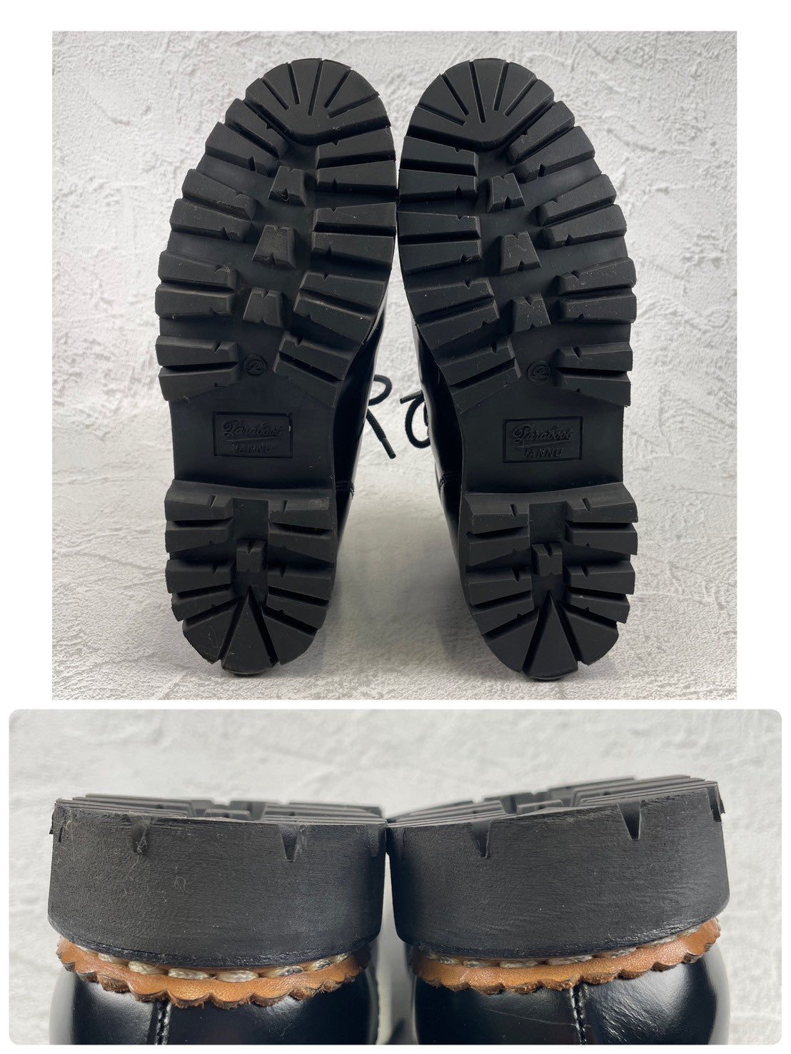 [Excellent Condition] Paraboot AVORIAZ Trekking Boots in Black, Glass Scarf, UK7 (Size 25.5cm), Exclusive to UNITED ARROWS [W3467]