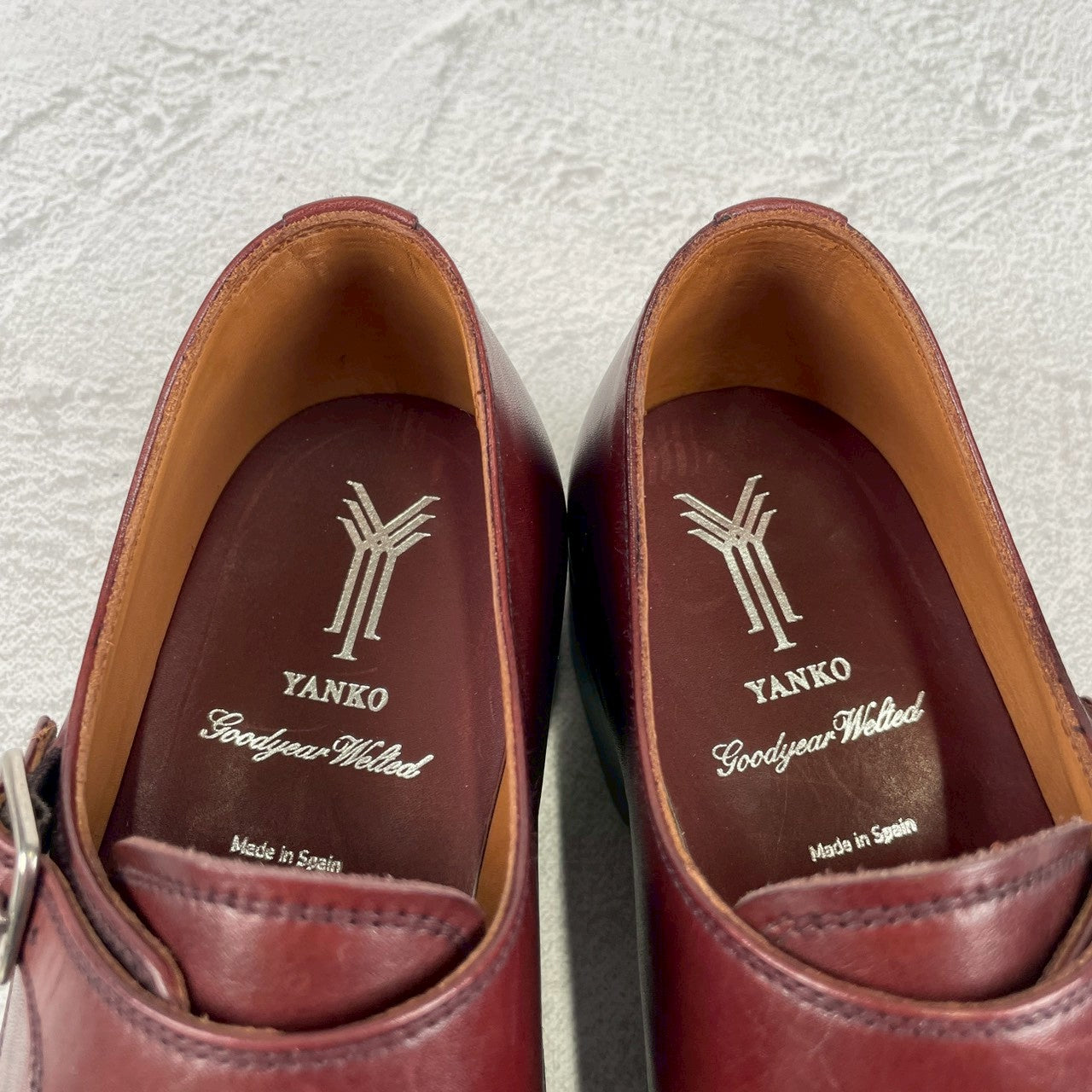 [Excellent Condition] YANKO Double Monk Strap Straight Hidden Channel Boots, Left UK 5, Right UK 5.5 / Sizes 23.5-24cm [W3468]