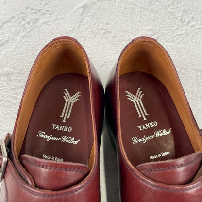 [Excellent Condition] YANKO Double Monk Strap Straight Hidden Channel Boots, Left UK 5, Right UK 5.5 / Sizes 23.5-24cm [W3468]