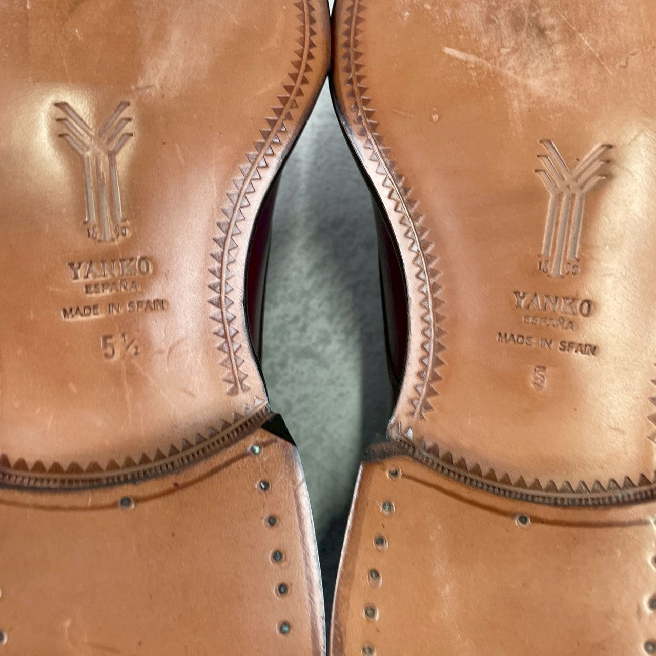 [Excellent Condition] YANKO Double Monk Strap Straight Hidden Channel Boots, Left UK 5, Right UK 5.5 / Sizes 23.5-24cm [W3468]