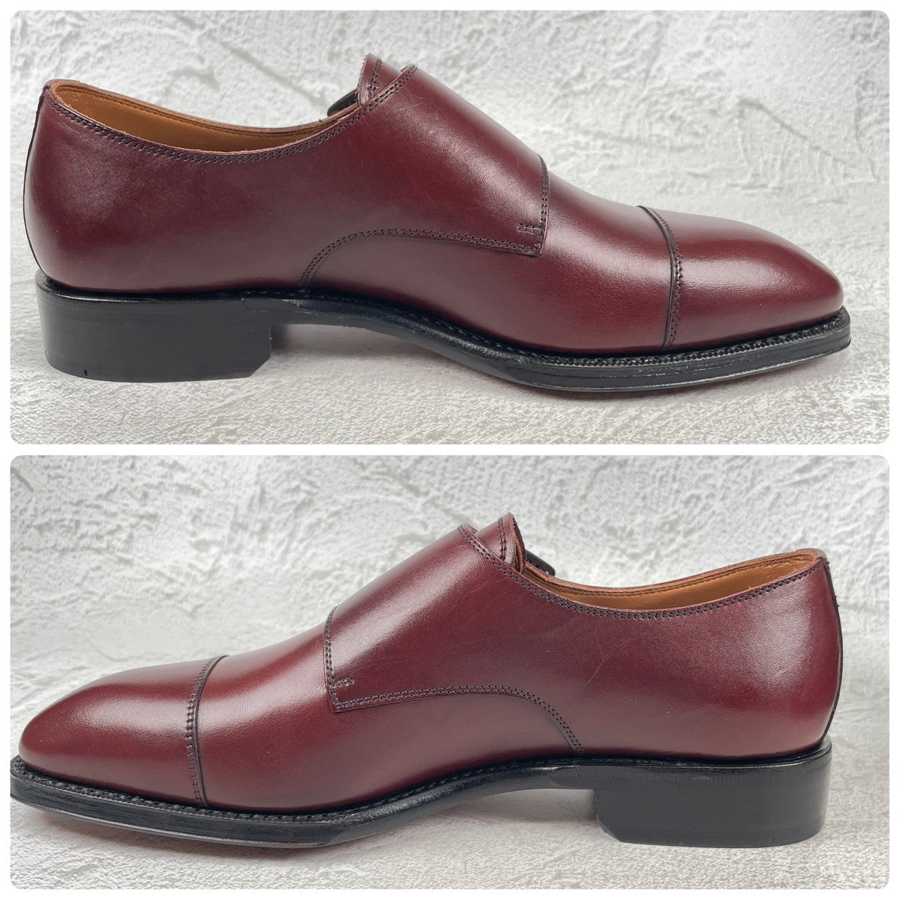 [Excellent Condition] YANKO Double Monk Strap Straight Hidden Channel Boots, Left UK 5, Right UK 5.5 / Sizes 23.5-24cm [W3468]