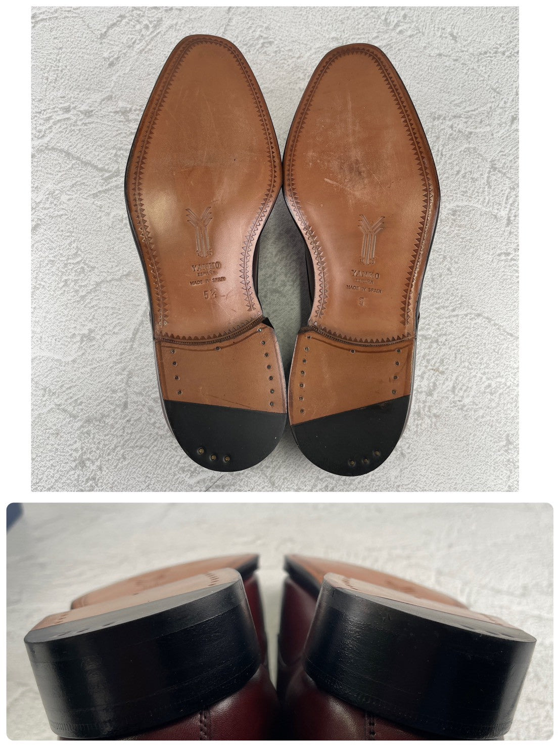 [Excellent Condition] YANKO Double Monk Strap Straight Hidden Channel Boots, Left UK 5, Right UK 5.5 / Sizes 23.5-24cm [W3468]