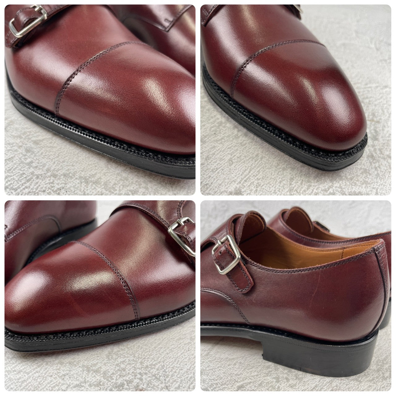 [Excellent Condition] YANKO Double Monk Strap Straight Hidden Channel Boots, Left UK 5, Right UK 5.5 / Sizes 23.5-24cm [W3468]