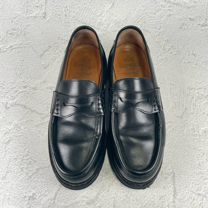 【極美品】Berwick 1707 バーウィック 5293 コインローファー ビブラムガムライト 黒 ブラック UK5.5 / 24.5cm【W3470】