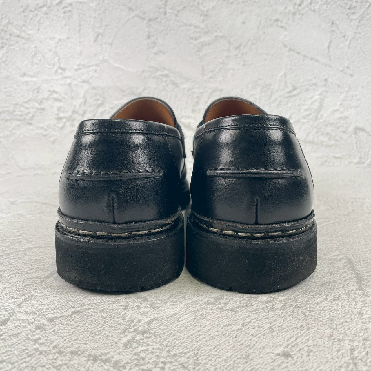 【極美品】Berwick 1707 バーウィック 5293 コインローファー ビブラムガムライト 黒 ブラック UK5.5 / 24.5cm【W3470】