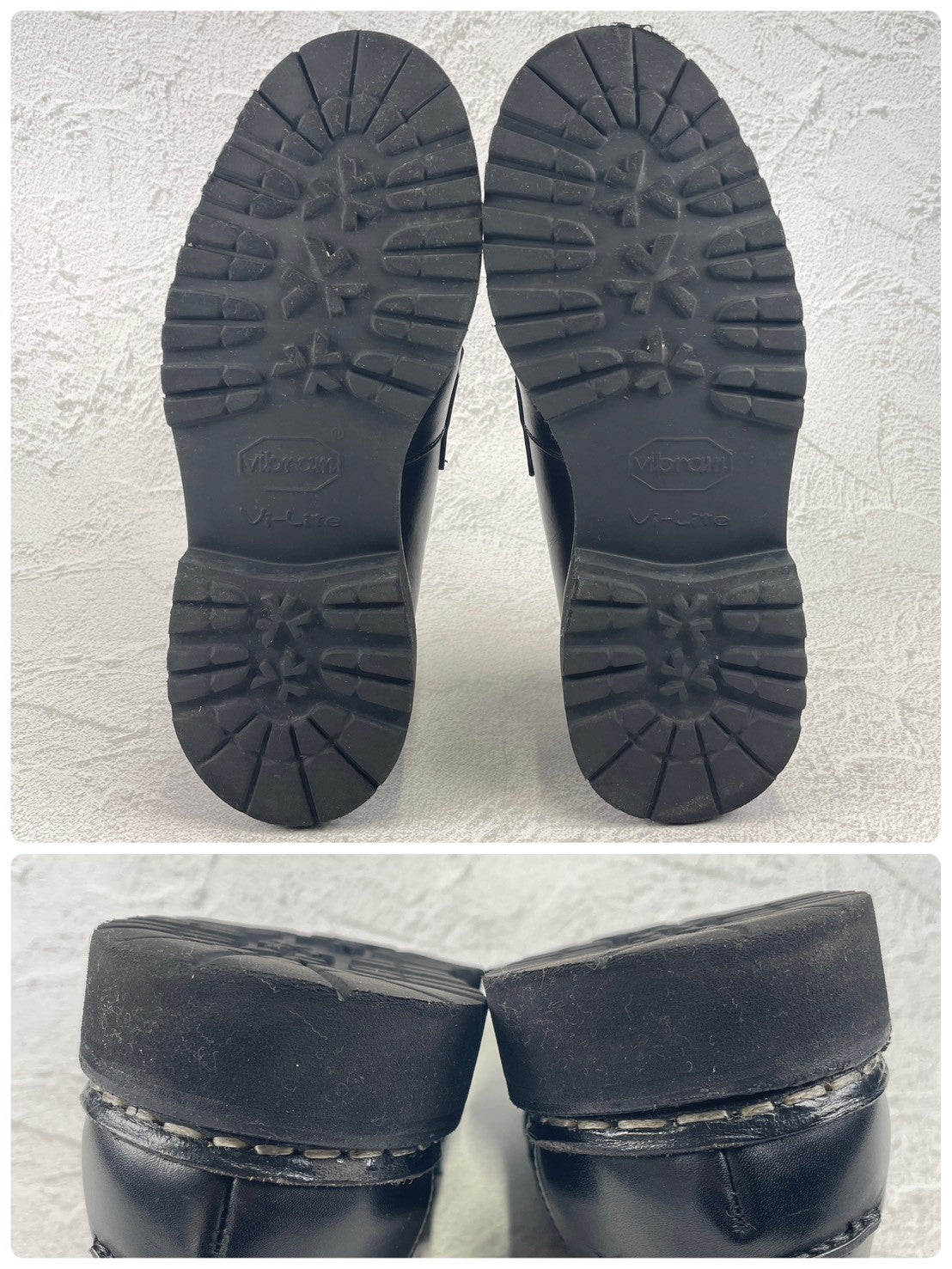 【極美品】Berwick 1707 バーウィック 5293 コインローファー ビブラムガムライト 黒 ブラック UK5.5 / 24.5cm【W3470】