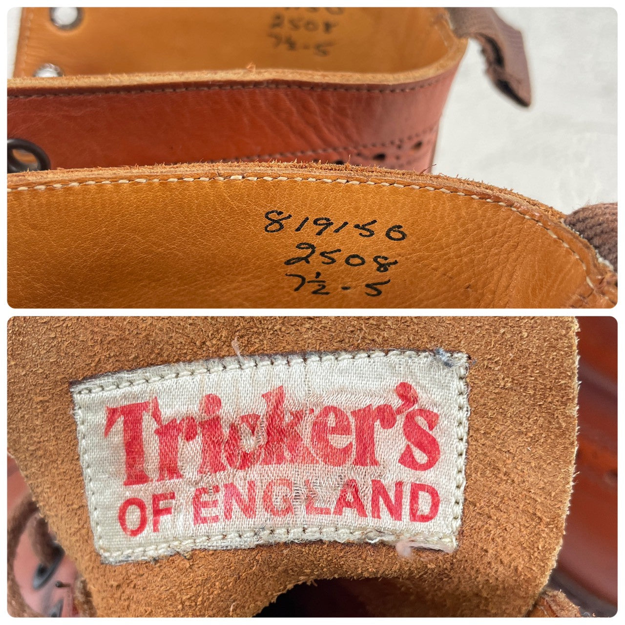 【良品】TRICKER'S トリッカーズ 2508 MALTON モールトン カントリーブーツ 茶 ブラウン UK7.5 / 26.0cm【W3479】