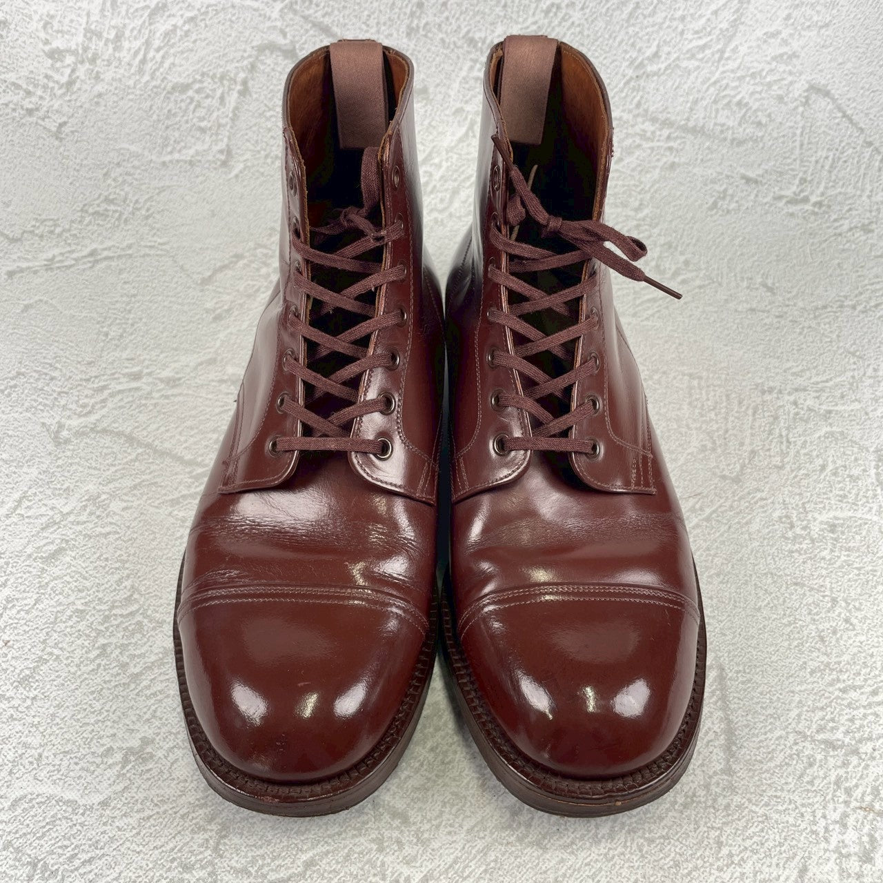 【良品】WEARRA 1960～70s ヴィンテージ ストレートチップ ブーツ 茶 ブラウン UK7.5 / 26.0cm【W3480】