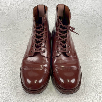 【良品】WEARRA 1960～70s ヴィンテージ ストレートチップ ブーツ 茶 ブラウン UK7.5 / 26.0cm【W3480】