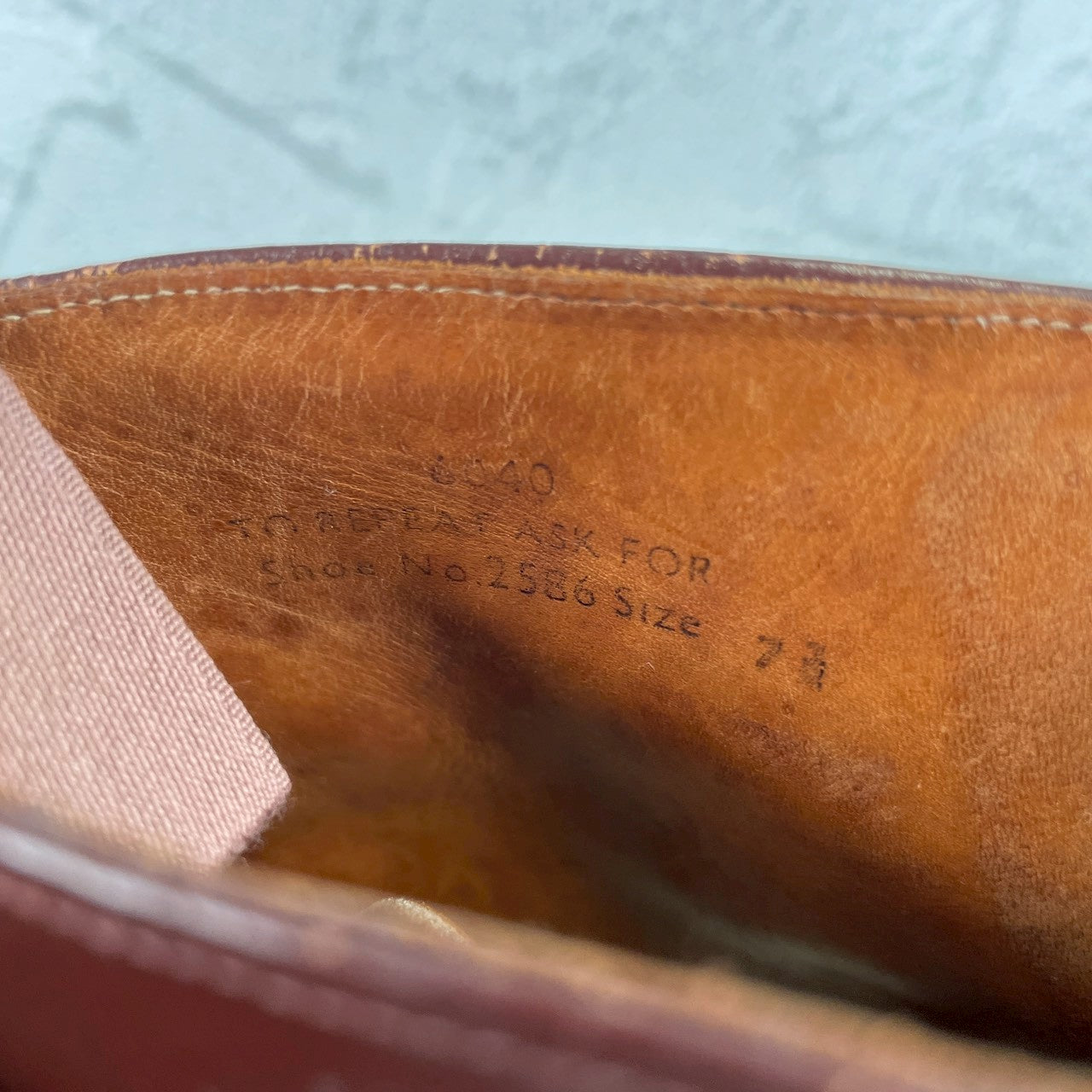 【良品】WEARRA 1960～70s ヴィンテージ ストレートチップ ブーツ 茶 ブラウン UK7.5 / 26.0cm【W3480】