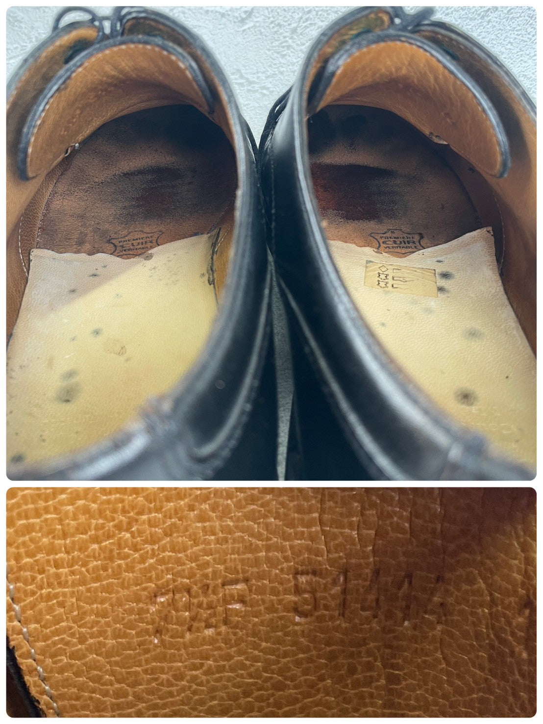 【リフト交換済み】PARABOOT パラブーツ CHAMBORD シャンボード Uチップ 黒 ブラック UK7.5 / 26.0cm【W3471】