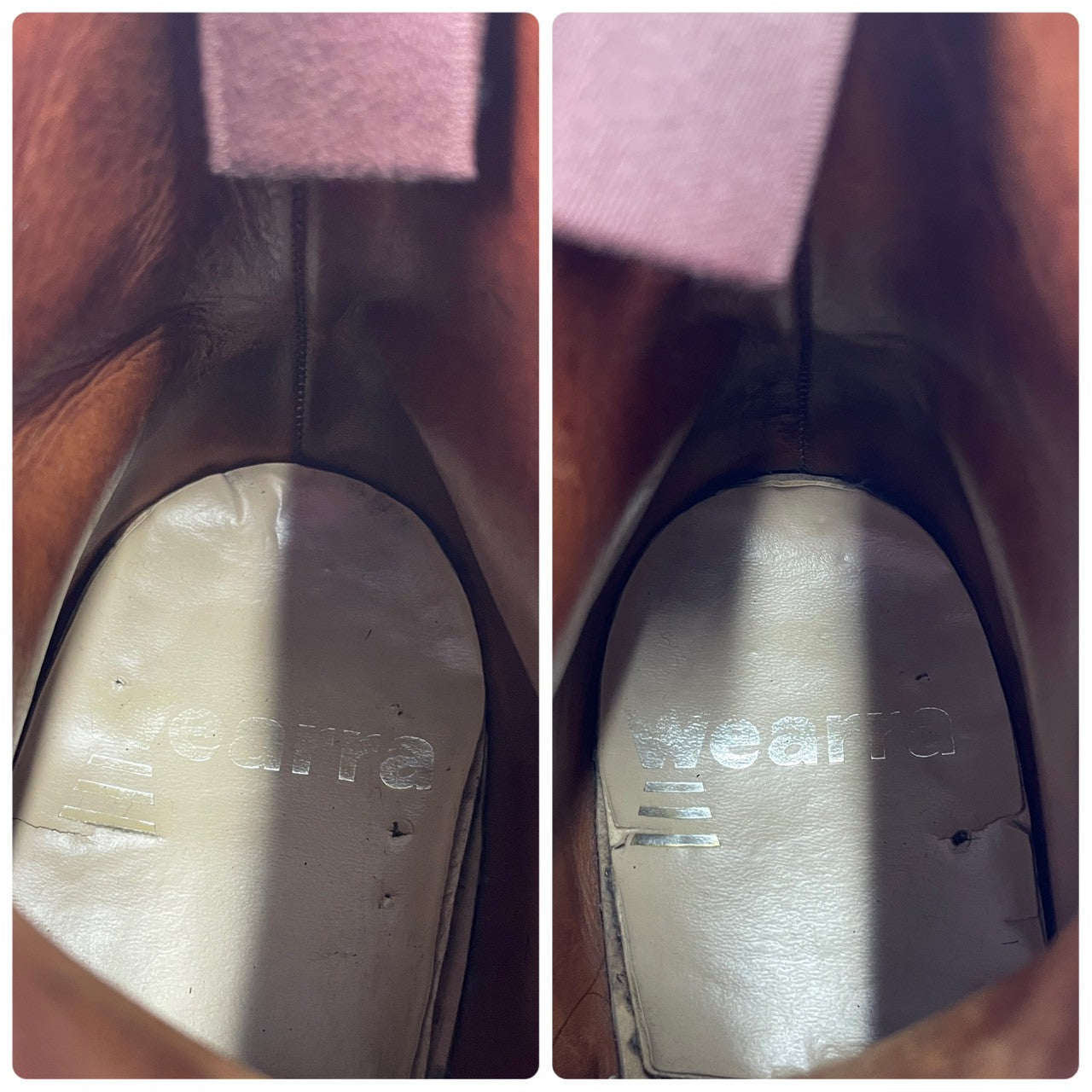 【良品】WEARRA 1960～70s ヴィンテージ ストレートチップ ブーツ 茶 ブラウン UK7.5 / 26.0cm【W3480】