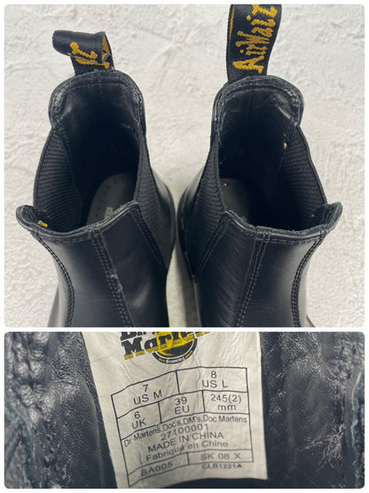 【極美品】Dr.Martens ドクターマーチン 2976 BEX サイドゴア チェルシーブーツ 黒 ブラック UK6 / 25.0cm【W3481】