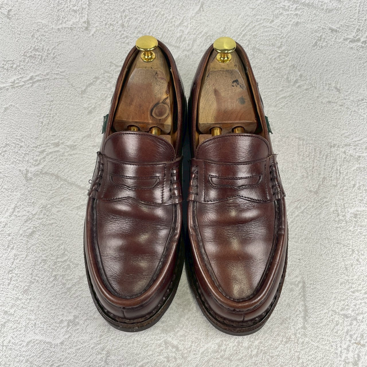 【良品】PARABOOT パラブーツ REIMS ランス コインローファー 茶 ブラウン UK8 / 26.5cm【W3472】
