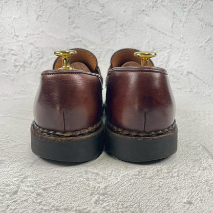 【良品】PARABOOT パラブーツ REIMS ランス コインローファー 茶 ブラウン UK8 / 26.5cm【W3472】