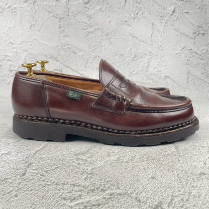 【良品】PARABOOT パラブーツ REIMS ランス コインローファー 茶 ブラウン UK8 / 26.5cm【W3472】