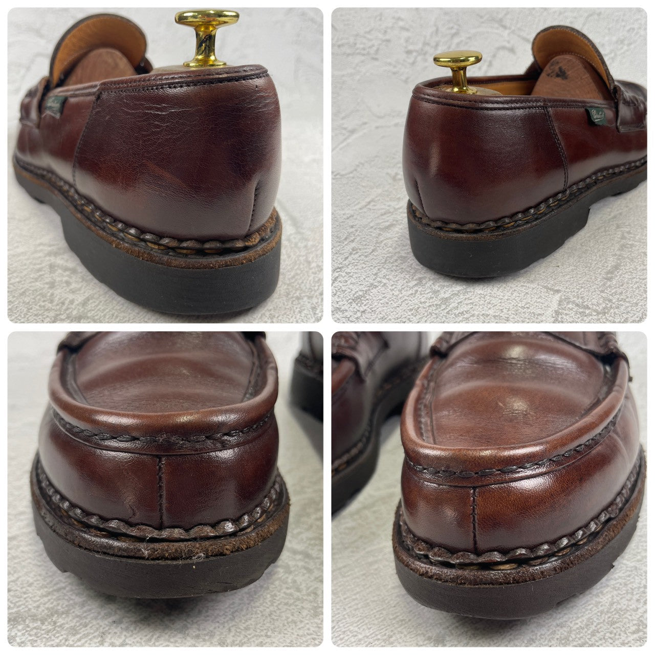 【良品】PARABOOT パラブーツ REIMS ランス コインローファー 茶 ブラウン UK8 / 26.5cm【W3472】