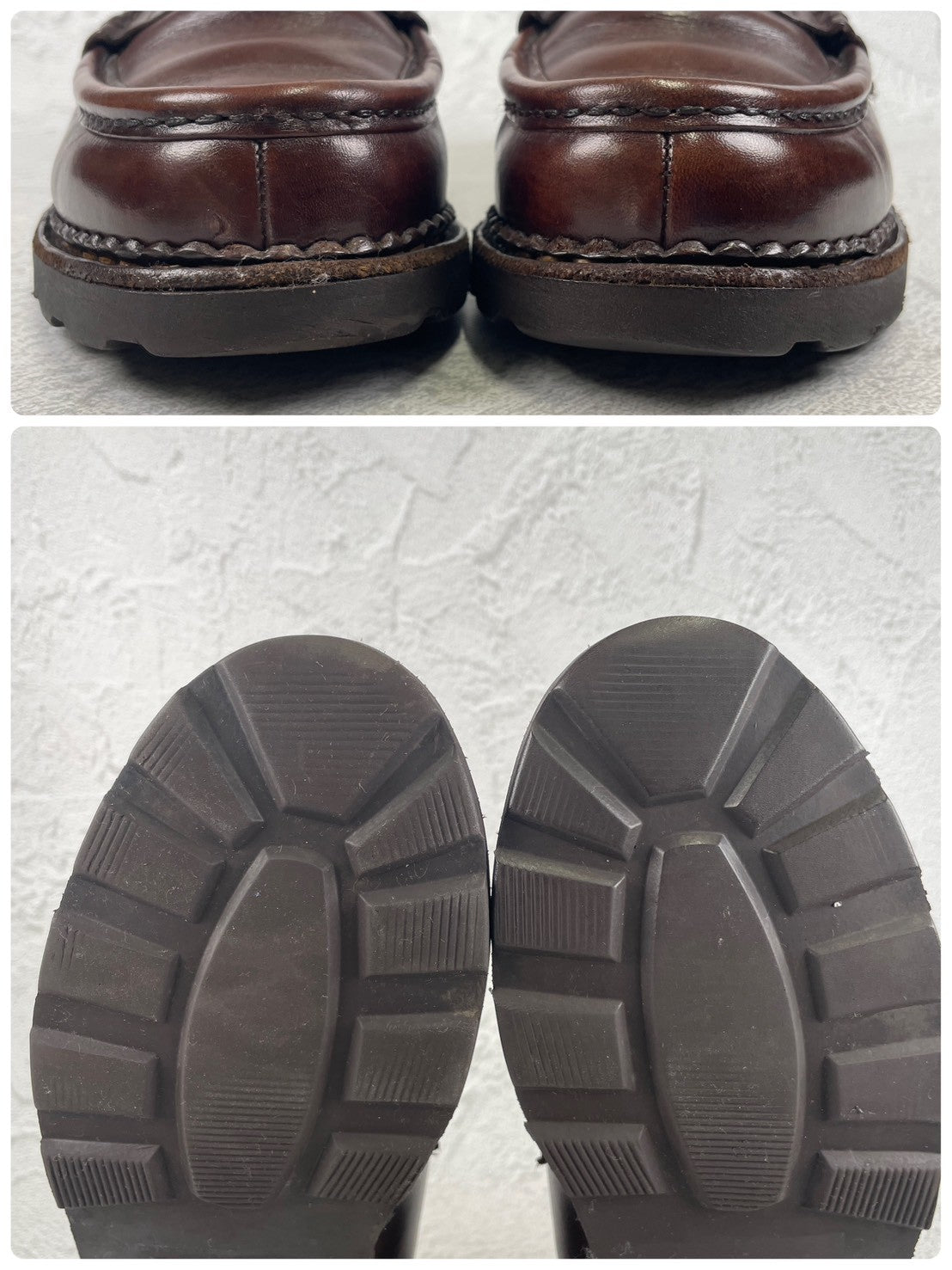 【良品】PARABOOT パラブーツ REIMS ランス コインローファー 茶 ブラウン UK8 / 26.5cm【W3472】