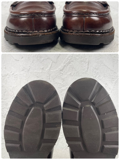 【良品】PARABOOT パラブーツ REIMS ランス コインローファー 茶 ブラウン UK8 / 26.5cm【W3472】