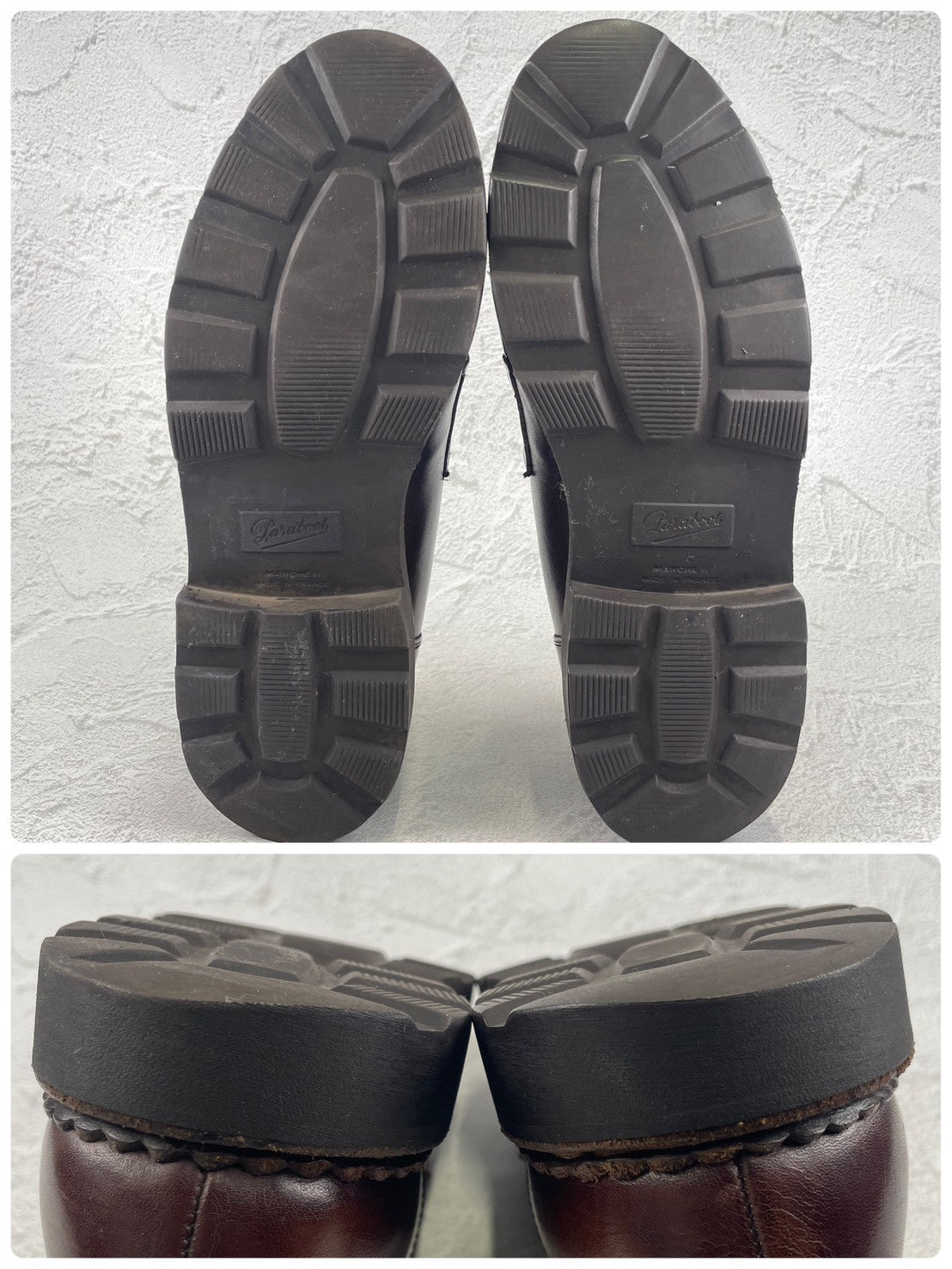 【良品】PARABOOT パラブーツ REIMS ランス コインローファー 茶 ブラウン UK8 / 26.5cm【W3472】