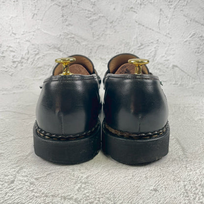 【良品】PARABOOT パラブーツ REIMS ランス コインローファー 黒 ブラック UK7 / 25.5cm【W3473】