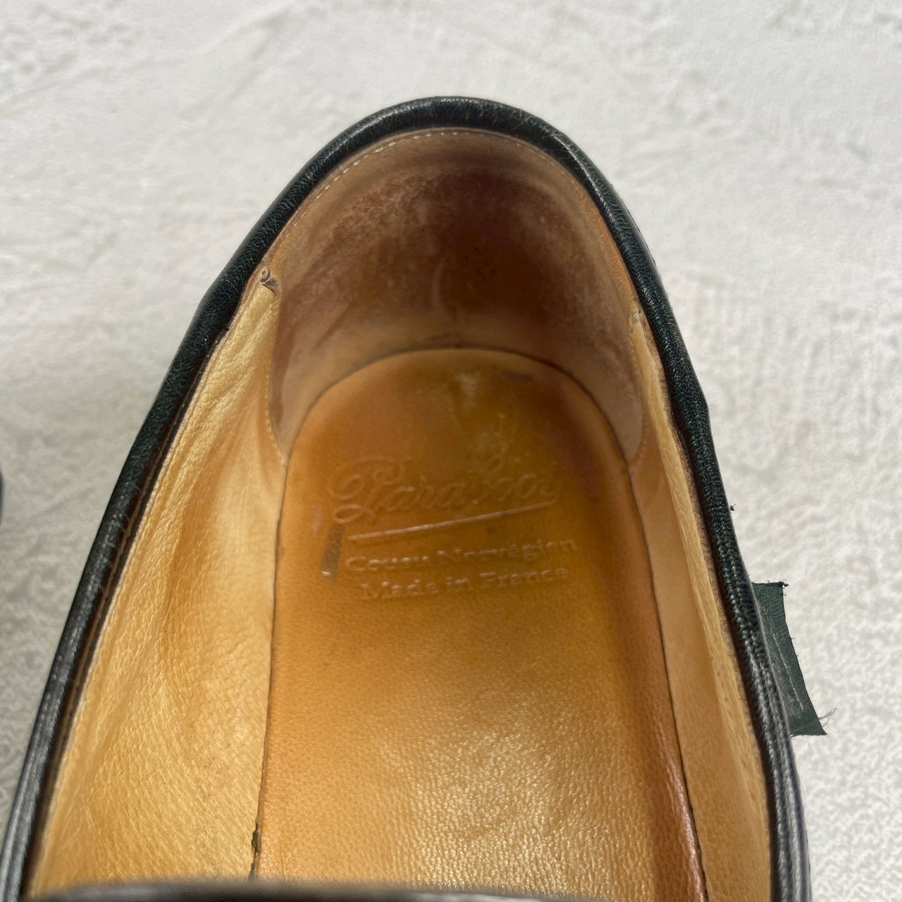 【良品】PARABOOT パラブーツ REIMS ランス コインローファー 黒 ブラック UK7 / 25.5cm【W3473】