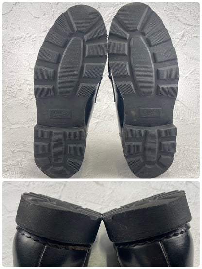 【良品】PARABOOT パラブーツ REIMS ランス コインローファー 黒 ブラック UK7 / 25.5cm【W3473】