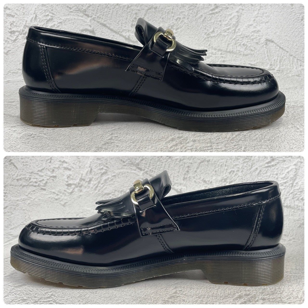 【美品】Dr.Martens ドクターマーチン ADRIAN SNAFFLE スナッフルビットローファー 黒 ブラック UK6 / 25.0cm【W3474】