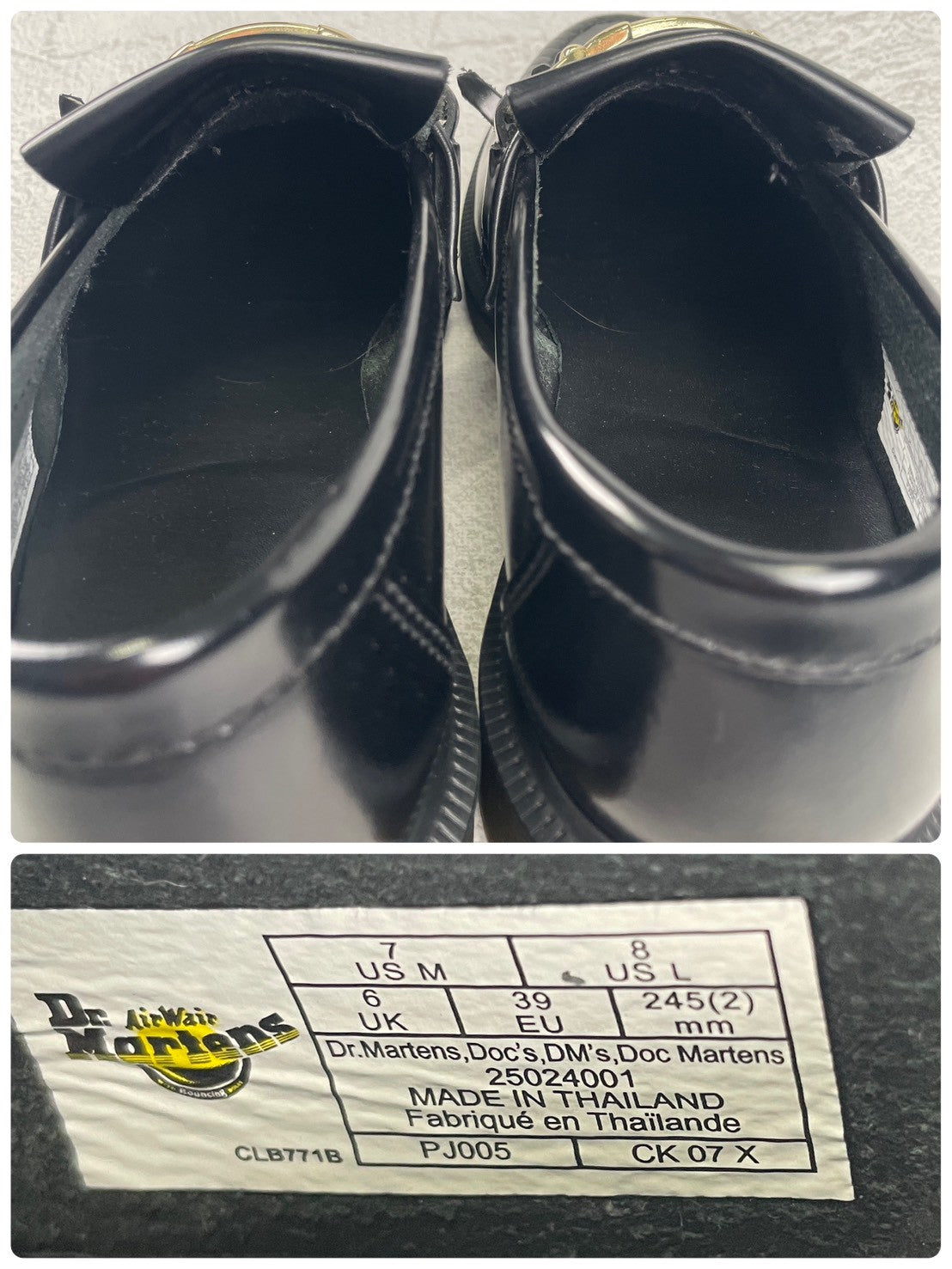 【美品】Dr.Martens ドクターマーチン ADRIAN SNAFFLE スナッフルビットローファー 黒 ブラック UK6 / 25.0cm【W3474】