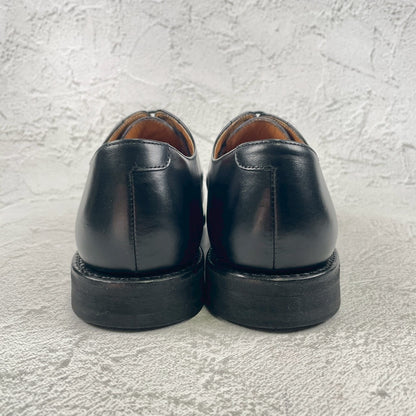 【極美品】Berwick 1707 バーウィック 5224 ストレートチップ 内羽根 ヴィブラムガムライトソール 黒 ブラック UK6.5 / 25.5cm【W3475】