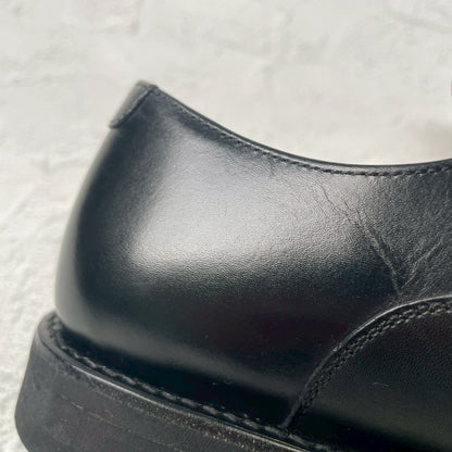 【極美品】Berwick 1707 バーウィック 5224 ストレートチップ 内羽根 ヴィブラムガムライトソール 黒 ブラック UK6.5 / 25.5cm【W3475】