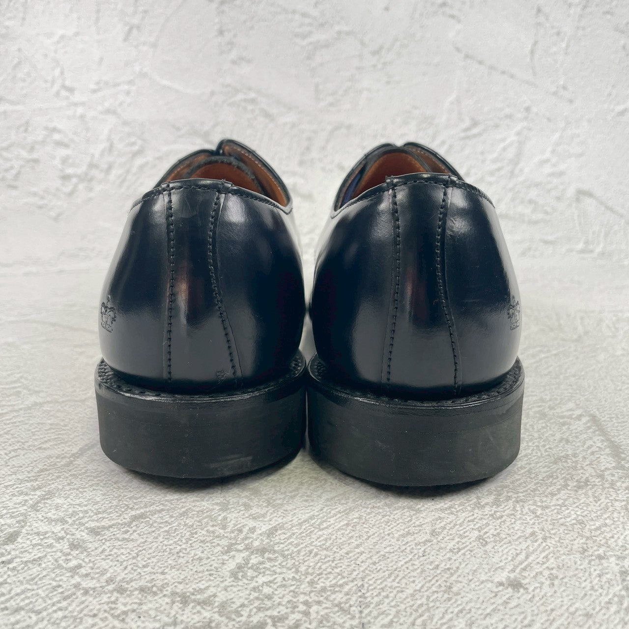 【極美品】SANDERS サンダース 1384A OFFICER SHOE オフィサーシューズ ネイビー NAVY UK7 / 26.0cm【W3476】