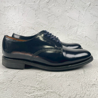 【極美品】SANDERS サンダース 1384A OFFICER SHOE オフィサーシューズ ネイビー NAVY UK7 / 26.0cm【W3476】