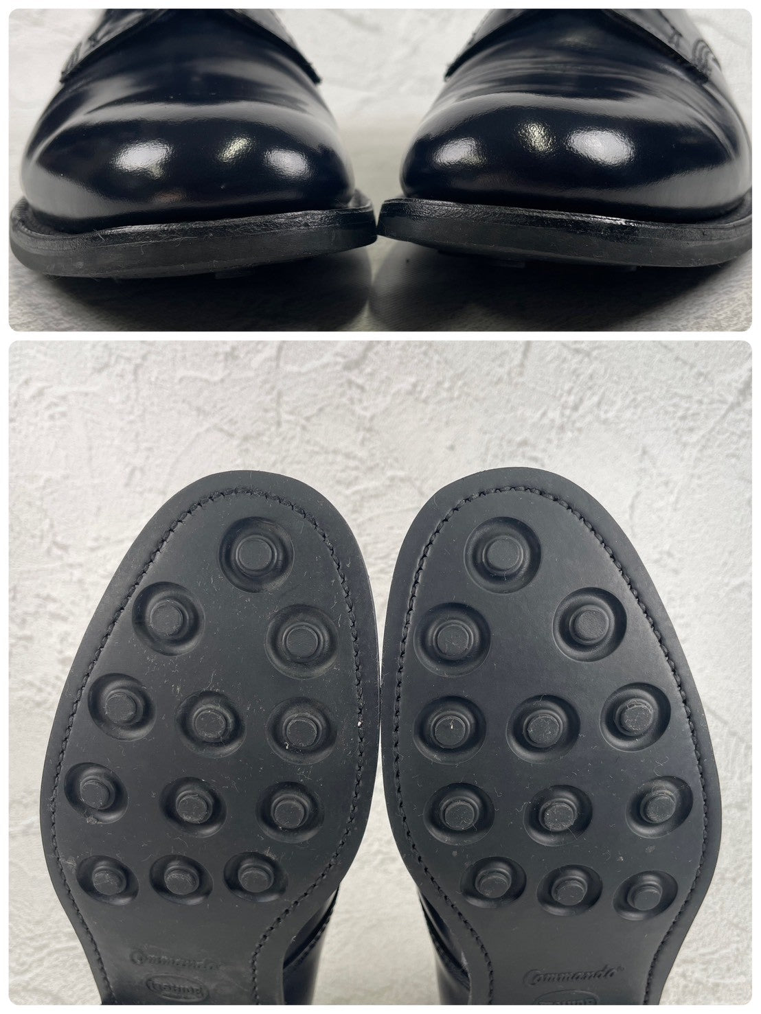 【極美品】SANDERS サンダース 1384A OFFICER SHOE オフィサーシューズ ネイビー NAVY UK7 / 26.0cm【W3476】