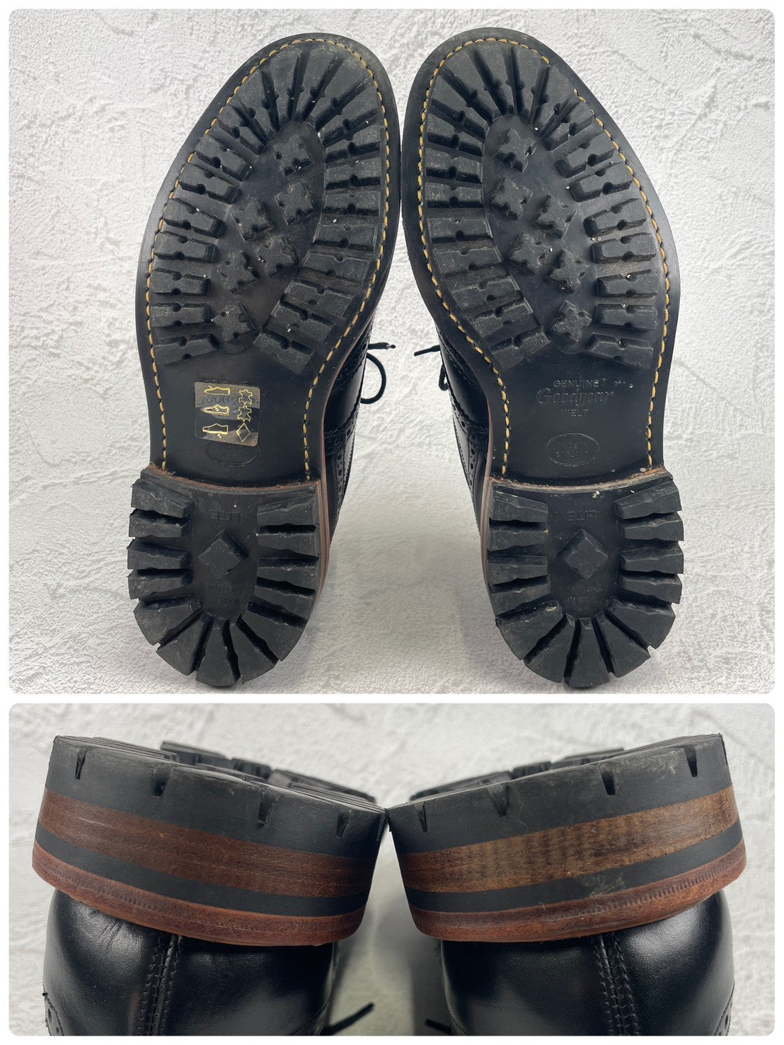 【極美品】Tricker's トリッカーズ M7252 BOURTON バートン ウィングチップ カントリーシューズ 黒 ブラック UK9 / 27.5cm【W3477】