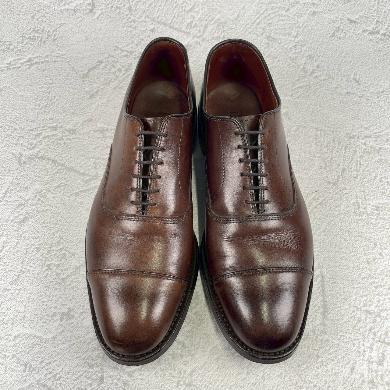 【美品】ALLEN EDMONDS アレンエドモンズ PARK AVENUE パークアベニュー ストレートチップ 茶 ブラウン US8D / 26.0cm【W3478】