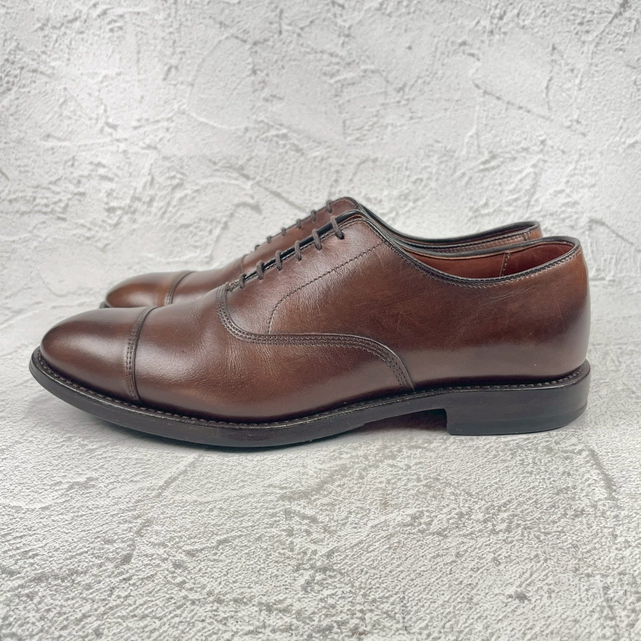 【美品】ALLEN EDMONDS アレンエドモンズ PARK AVENUE パークアベニュー ストレートチップ 茶 ブラウン US8D / 26.0cm【W3478】