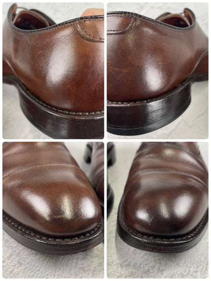 【美品】ALLEN EDMONDS アレンエドモンズ PARK AVENUE パークアベニュー ストレートチップ 茶 ブラウン US8D / 26.0cm【W3478】