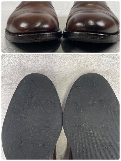 【美品】ALLEN EDMONDS アレンエドモンズ PARK AVENUE パークアベニュー ストレートチップ 茶 ブラウン US8D / 26.0cm【W3478】