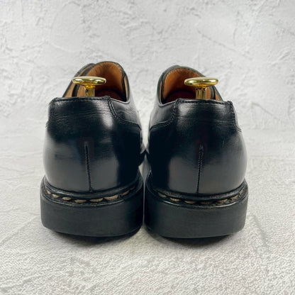 【良品】Paraboot パラブーツ CHAMBORD シャンボード Uチップ 外羽根 黒 ブラック 染め替え UK7.5 / 26.0cm【W3489】