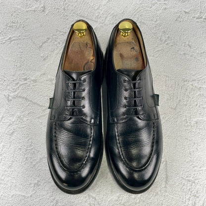 【良品】Paraboot パラブーツ CHAMBORD シャンボード Uチップ 外羽根 黒 ブラック 染め替え UK7.5 / 26.0cm【W3489】