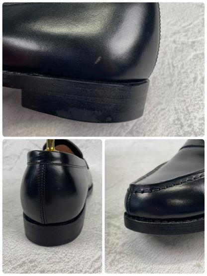 【良品】JALAN SRIWIJAYA ジャランスリワヤ 98589 シグニチャー コインローファー 黒 ブラック UK5.5 / 24.0cm【W3490】