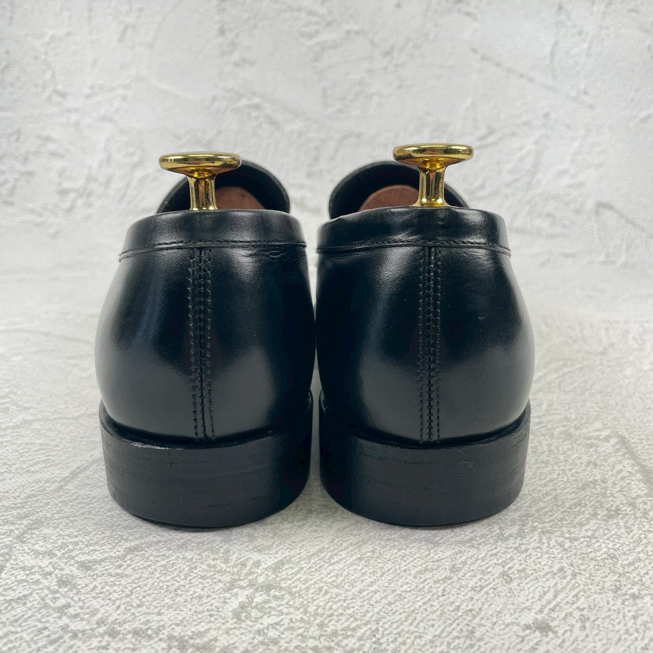 【良品】JALAN SRIWIJAYA ジャランスリワヤ 98589 シグニチャー コインローファー 黒 ブラック UK5.5 / 24.0cm【W3490】