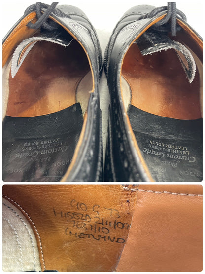 【リフト交換済み】Church's チャーチ CHETWYND チェットウインド ウイング 内羽根 旧チャーチ 3都市 黒 ブラック UK9 / 27.5cm【W3486】