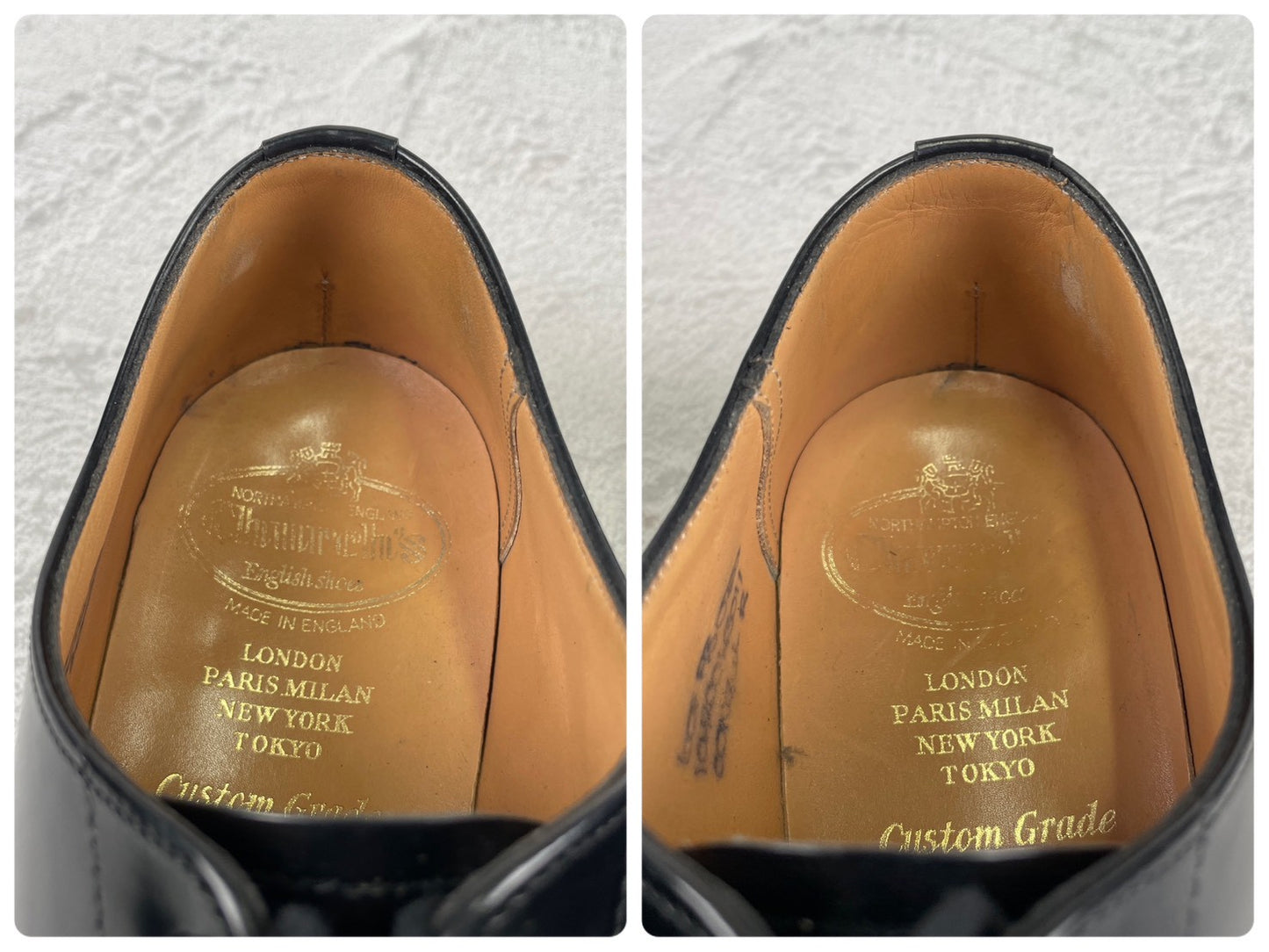 【美品】Church's チャーチ CONSUL コンサル ストレート 内羽根 ポリッシュドバインダーカーフ 黒 ブラック UK6 / 24.5cm【W3487】