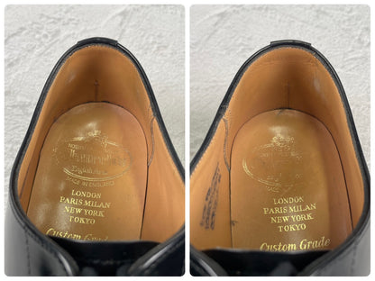 【美品】Church's チャーチ CONSUL コンサル ストレート 内羽根 ポリッシュドバインダーカーフ 黒 ブラック UK6 / 24.5cm【W3487】