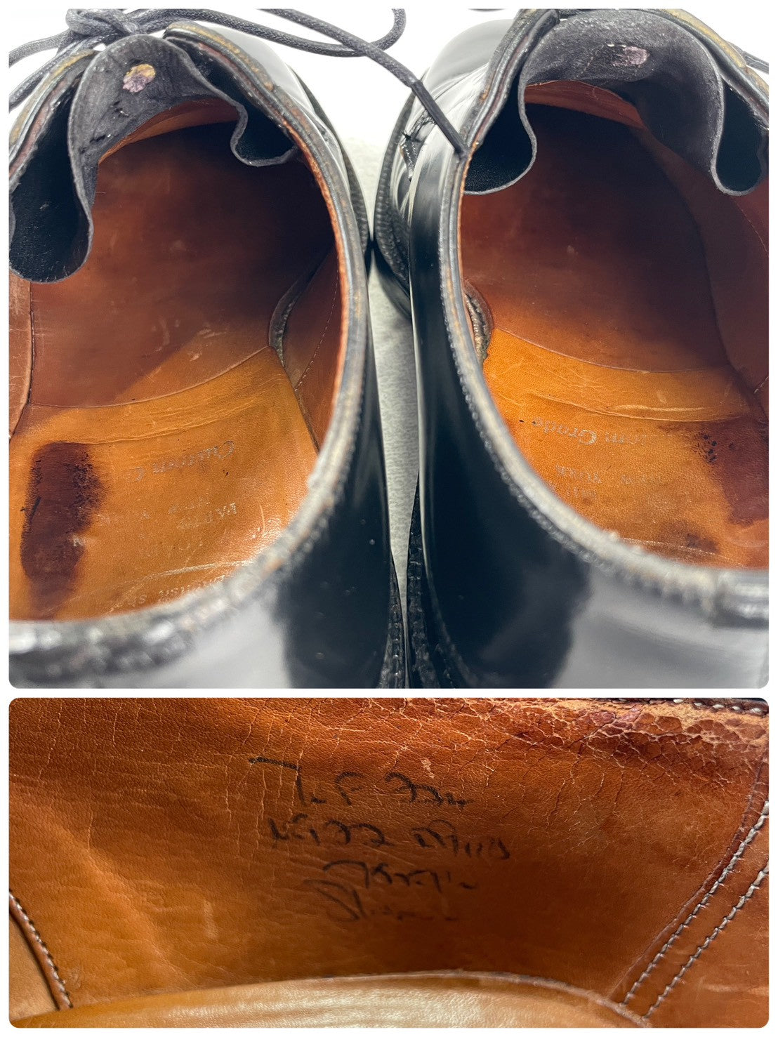 【4都市】Church's チャーチ SHANNON シャノン 224ラスト プレーン 外羽根 茶芯 旧チャーチ 黒 ブラック UK7 / 25.5cm相当【W3485】